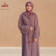 Zabia Moon Embroidery Abaya in Nida fabric