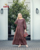 Brown Modern Abaya Gown