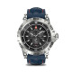 Swiss Military Dom 2 Silver Frame Blue Silicon Strap