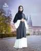 Green & White Open Abaya with stone work