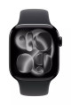 Apple Watch Series 11 GPS 42mm Jet Black Aluminium Case with Black Sport Band S/M
