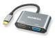 Mowsil Mini DP to VGA+HDMI Adapter
