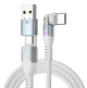 STATIK 360 Degree Rotatable PowerPivot Nylon Cable USB-C to USB-C 1 Meter with Additional USB-A Adapter White