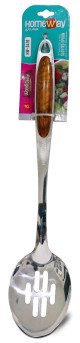 Homeway Stainless Steel Slotted Spoon Woodi Design