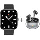 Swiss Military ALPS4 Smart Watch Black BLKF-BLKSS + Earbuds TWS-VICTOR3 Bundle Offer