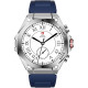 Swiss Military DOM6 Smart Watch with Silver Frame Blue Silicon strap SILF-BLUSS