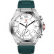Swiss Military DOM6 Smart Watch with Silver Frame Green Silicon strap SILF-GRNSS