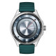 Xcell Classic 6 Smart Watch Silver Frame with Green Silicon Strap