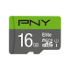 PNY Elite 16GB Micro SDHC Memory Card + SD Adapter, 100MB/s Read Speed, Class 10 UHS-I, U1
