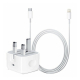 Apple iPhone 20W USB-C Power Adapter with USB-C Lightning Cable 1Mtr White