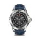Swiss Military Dom 2 Silver Frame Blue Silicon Strap