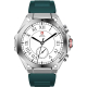 Swiss Military DOM6 Smart Watch with Silver Frame Green Silicon strap SILF-GRNSS