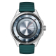 Xcell Classic 6 Smart Watch Silver Frame with Green Silicon Strap
