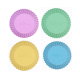 Wilton Pastel Silicone Baking Cups Standard size, 12pcs
