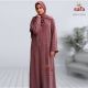 Chiffon fabric Abaya with QR Beads