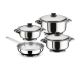 Hascevher Arian Cookware Induction 7 Pcs Set Steel Lid