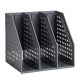 Deli Magazine Container A5 3-Grids Dark Grey #79003