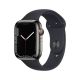 Apple Watch Series 7 GPS + Cellular, 45mm Graphite Stainless Steel Case with Midnight Sport Band