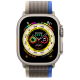 Apple Watch Ultra GPS + Cellular, 49mm Titanium Case with Blue/Gray Trail Loop - M/L
