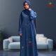 Shinning Candy Fancy fabric Abaya Blue