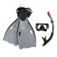 Bestway Hydro-Pro Black Sea Snorkel & Fin Set #25044