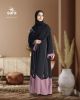 Black & Pink Closed Abaya