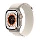 Apple Watch Ultra GPS + Cellular Smartwatch, 49 mm Titanium Case with Starlight Alpine Loop, Small Band Size (MQFQ3)