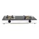 Krypton Gas Cooker Glass Top Panel Stainless Steel Tray and Frame Double Brass Burner KNGC6571