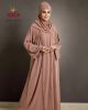 Coffee Modern Front Open Abaya