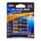Deli Alkaline Battery AAA LR03 4 Black #E18505