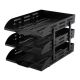 Deli File Tray 230 x 116 x 359mm Black #E9215