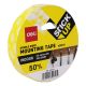 Deli Mounting Tape 1mm 25.4mm 5M White #EA35113