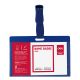 Deli Name Badge-Lanyard Card Size 90 x 54mm Blue #E5742
