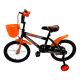 16 Inch Children's Bicycle Orange and Black with front basket and support wheels FN2029-16