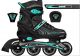 Soccerex adjustable Inline and balanced roller skates Combo Set for Kids, Black & Green LF 6, Medium 35-38