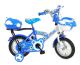 Bicycle with Back Rest and support wheels 12 Inch Blue LB12