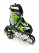 Soccerex adjustable Inline and balanced roller skates for all ages. (Green) LF-947