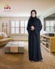 Light Weight Closed Black Abaya With Crepe And Stone Work