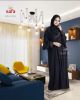 Light Weight Closed Black Abaya with Layered Frilled Sleeves