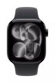 Apple Watch Series 11 GPS 42mm Jet Black Aluminium Case with Black Sport Band S/M