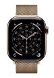 Apple Watch Series 11 GPS + Cellular 42mm Gold Titanium Case with Gold Milanese Loop