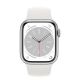 Apple Watch Series 8 GPS + Cellular, 41mm Silver Aluminium Case with White Sport Band