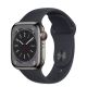 Apple Watch Series 8 GPS + Cellular, 41mm Graphite Stainless Steel Case with Midnight Sport Band