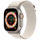 Apple Watch Ultra GPS + Cellular, 49mm Titanium Case with Starlight Alpine Loop - Small
