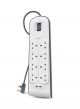 Belkin 8 Way Portable Surge Protection Strip With USB Charging Port 2 Meter White