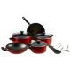 Prestige Classique Non-stick Cookware Set 12-Piece, Red PR21179