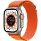 Apple Watch Ultra GPS + Cellular, 49mm Titanium Case with Orange Alpine Loop - Small