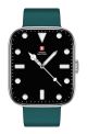 Swiss Military ALPS4 Smart Watch Silver Frame with Green Silicon Strap SILF-GRNSS