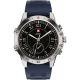 Swiss Military DOM5 Smart Watch Silver Frame Dark Blue Silicon Strap SILFBLUSS