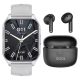 Xcell G11 Smart Watch Grey and Soul 17 Pro True Wireless Earbuds Black/ White